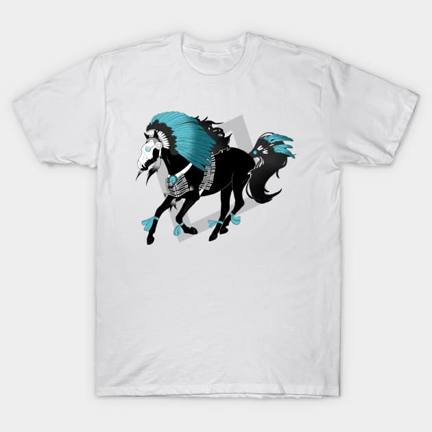 Skull war horse T-Shirt by rsutton